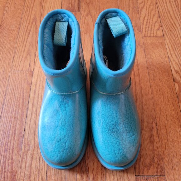 UGG Waterproof Short Boots 6 Blue Green Classic Mini Clear 1113190 - Picture 3 of 11